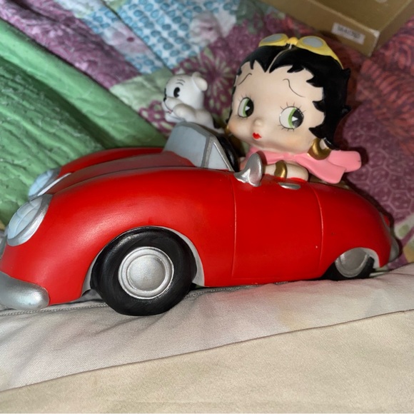 SANKYO Vintage 1999 Betty Boop Convertible Car w/Pudgy Dog SF Music BX - Picture 5 of 6